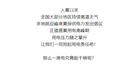 节约用电小贴士——让我们一同担起用电责任吧！